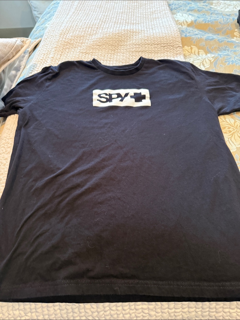 SPY Black Short Sleeve Logo Tee